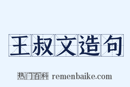 王叔文造句是什么意思的图片